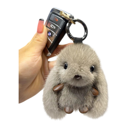 Eco-Friendly Plush Animal Keychain Cute Stuffed Car Key Pendant Bag Charm