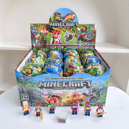 Surprise Capsule Mini Building Blocks Silicone Figurine Set Blind Box Puzzle Bricks Toy Fun Collectible