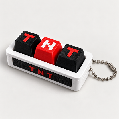 TNT Clicker Fidget Keychain – 3-Key & 9-Key Bag Charm