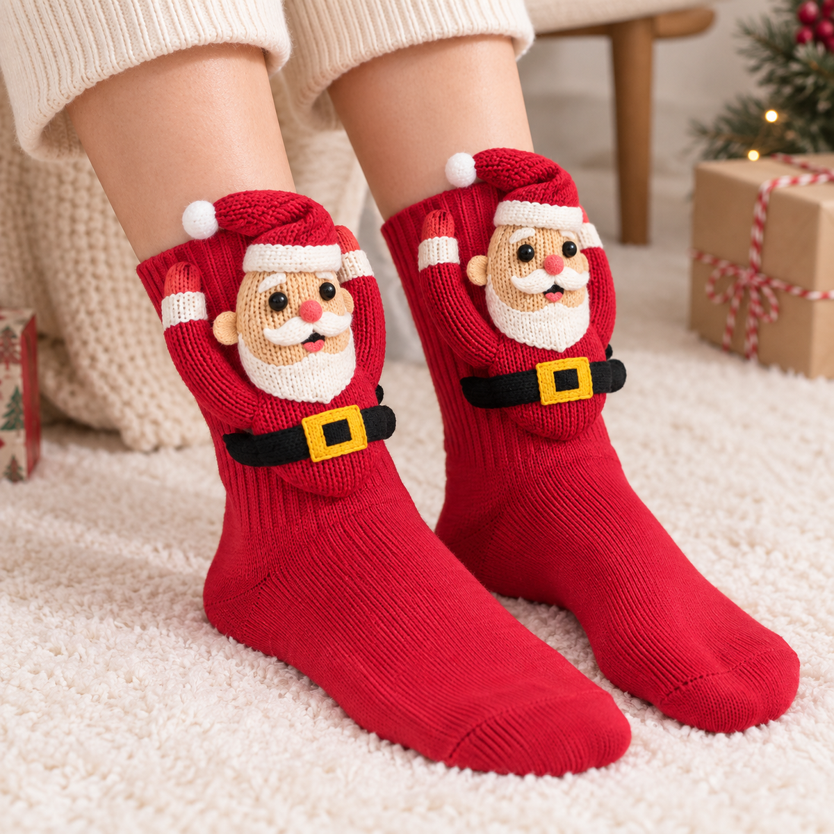 3D Animal Character Knit Crew Socks – Funny Cozy Socks for Everyday Lounging & Gifts