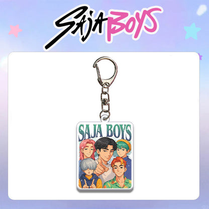 HUNTRIX Demon Hunter Girl & Boy Group Acrylic Keychain Bag Charm KPOP Merchandise