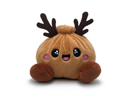 Christmas Bao Bun Plush Toys – Cute Holiday Dumpling Characters, Plush Only or with Bamboo Steamer Gift Box