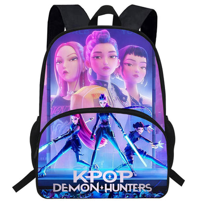 K-Pop Demon Hunters Printed Backpack Cartoon Student School Bag Anime Merch Kids