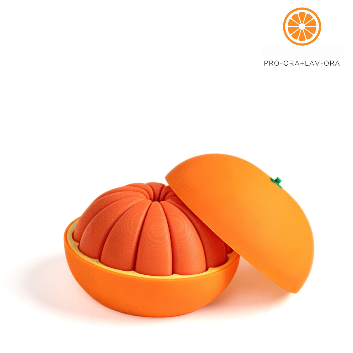 3D Printed Orange Fidget Toy – Transforming Fruit Desk Decor
