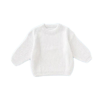 Personalized Name Knit Sweater for Babies & Kids – Custom Yarn Embroidery with Optional Crochet Decorations