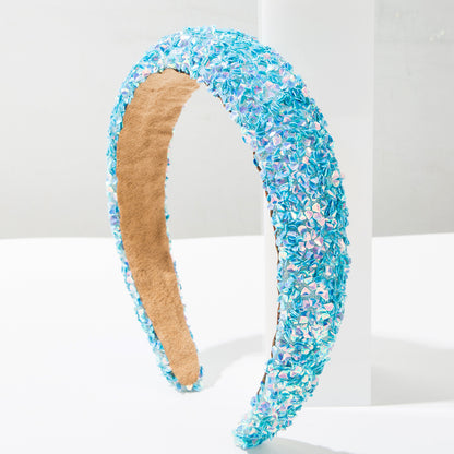 Sparkly Crystal Rhinestone Headband for Women & Girls – Glitter Embellished Wide Hair Band