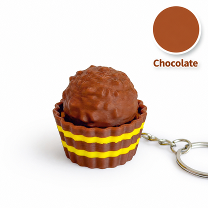 3D Printed Café Treat Clicker Keychain – Food Fidget Bag Charm