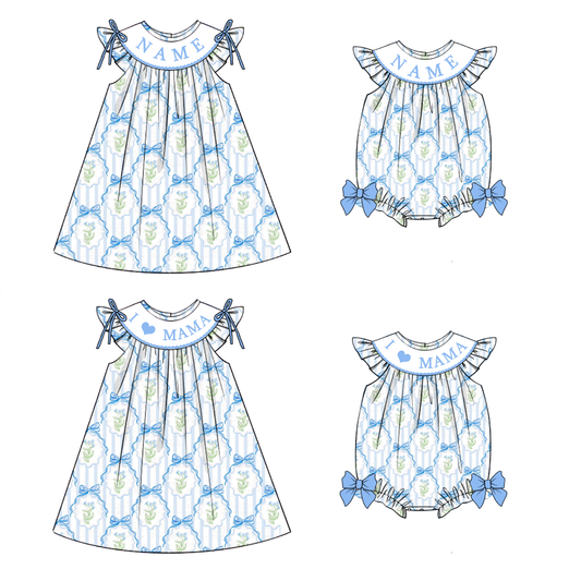 Mother's Day Summer Embroidery Collection | Personalized Name Dresses & Rompers