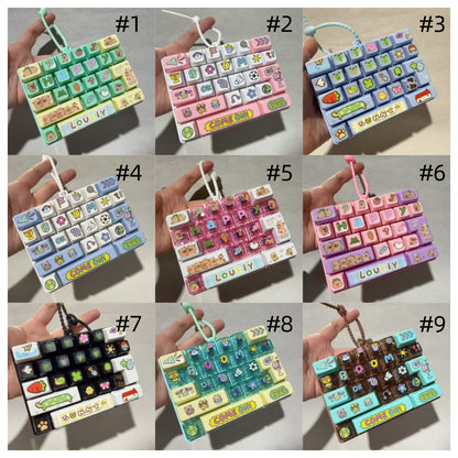 Back to School Keyboard Fidget Toy – Mini Mechanical Keyboard Stress Relief Toy, Colorful Keycap Sensory Toy (Multiple Styles)