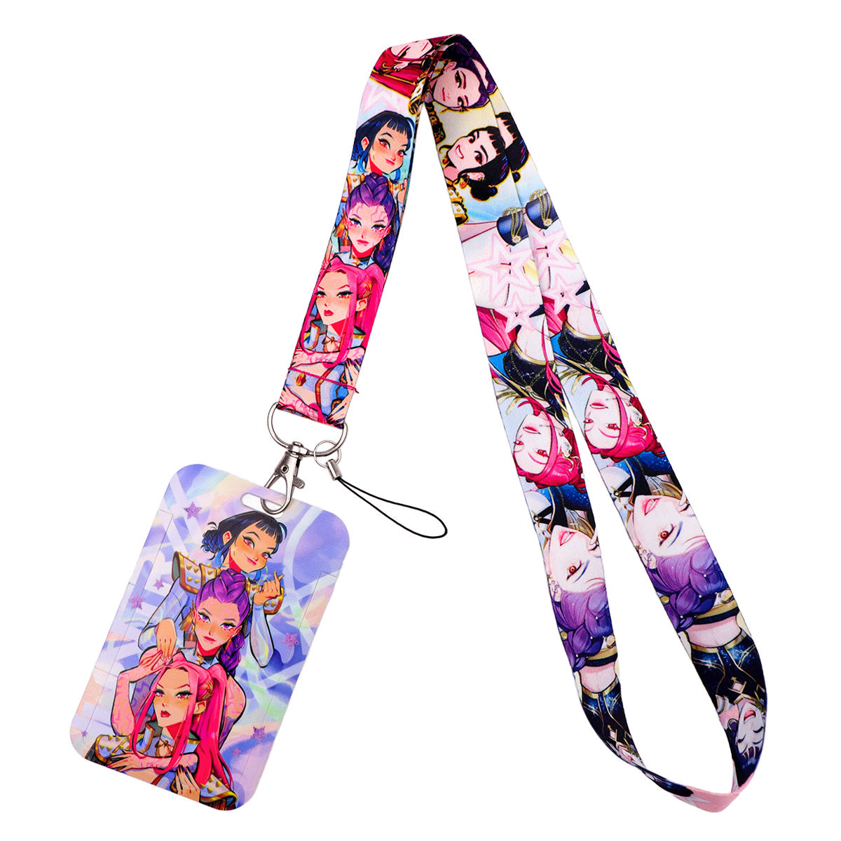 K-POP Demon Hunters Phone Lanyard Polyester Neck Strap ID Badge Holder Card Keychain