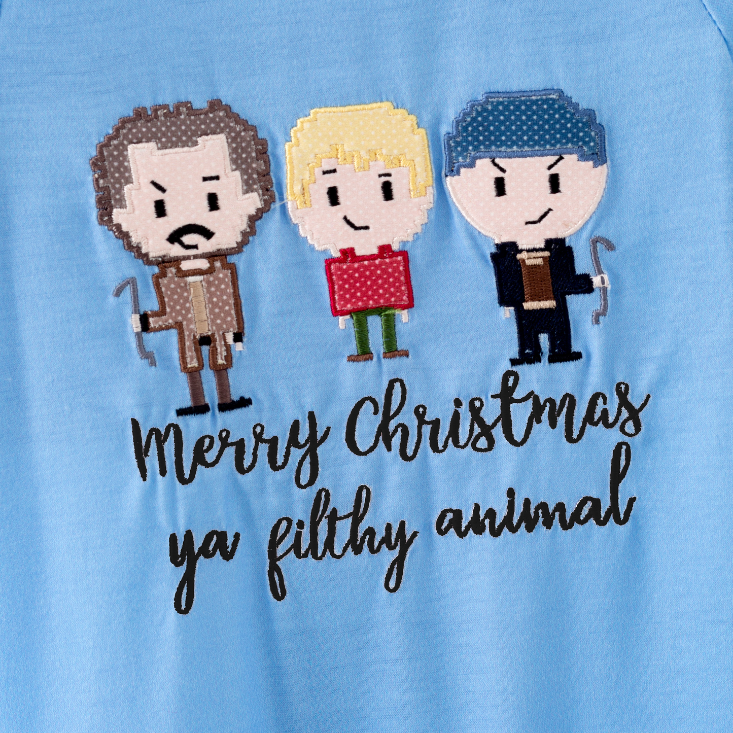 "Merry Christmas Ya Filthy Animal" Kids Christmas Embroidery Clothes