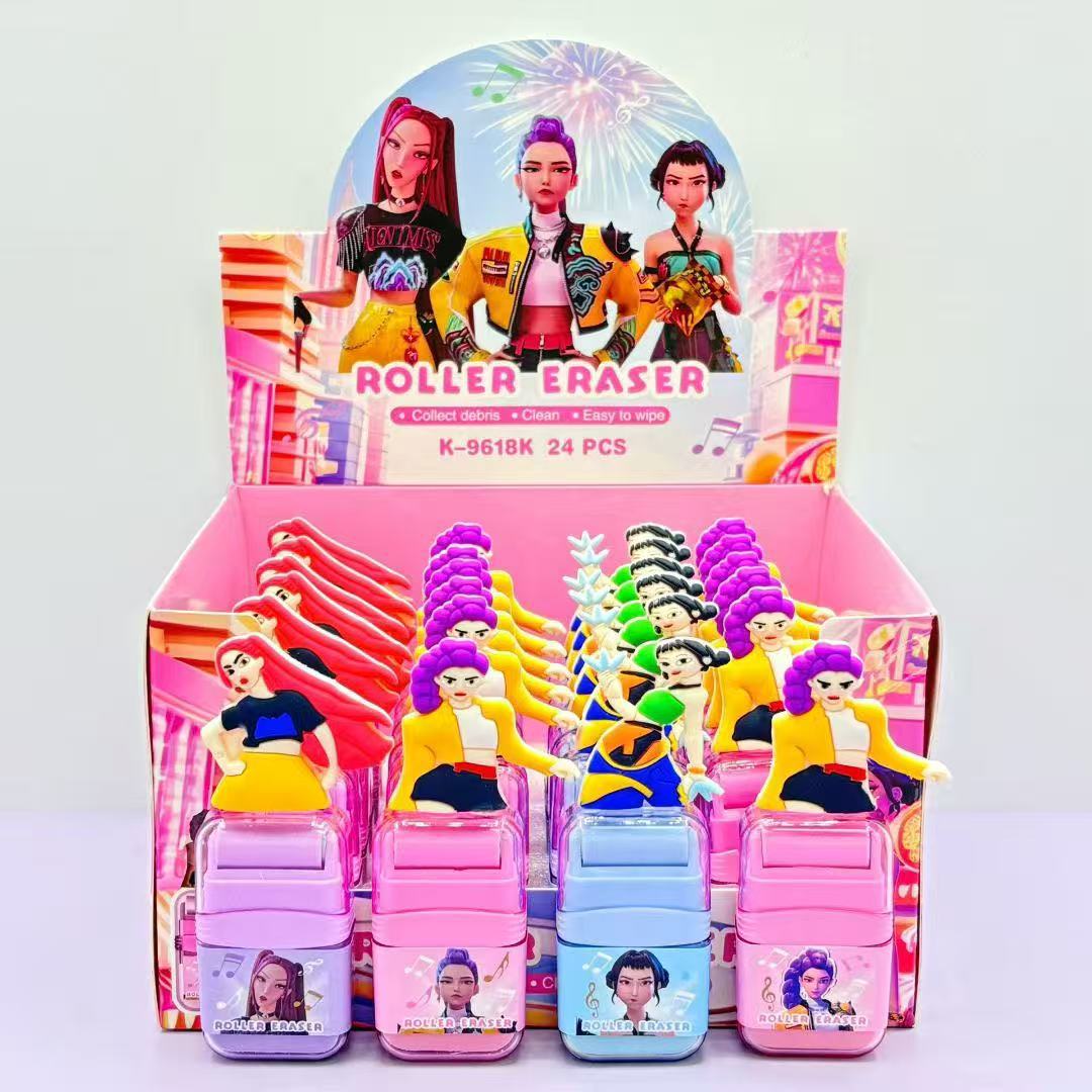 K-POP Demon Hunters Labubu Cartoon Rolling Eraser Students Stationery School & Office Supplies