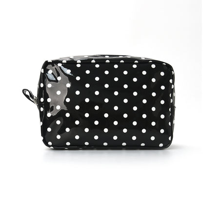 Waterproof Clear Polka Dot Striped Makeup Pouch Travel Toiletry Bag