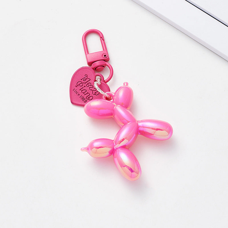 Colorful Resin Balloon Dog Bag Charm Keychain Trendy Acrylic Style Accessory for Bags, Keys & Gifts