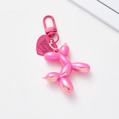 Colorful Resin Balloon Dog Bag Charm Keychain Trendy Acrylic Style Accessory for Bags, Keys & Gifts