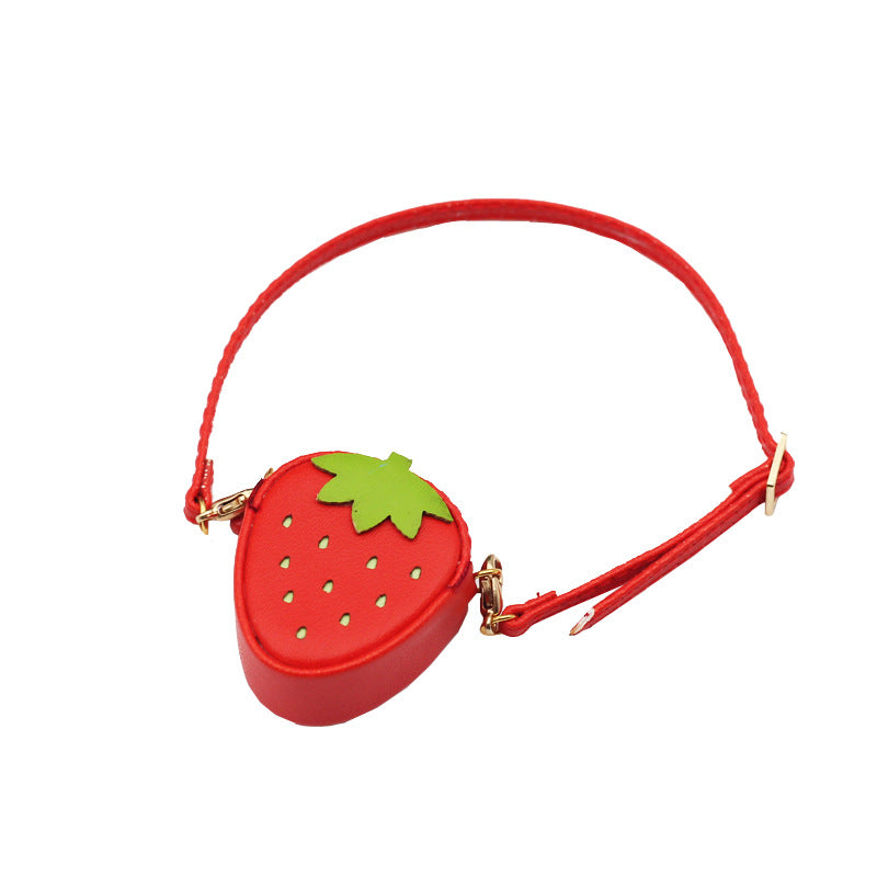 BJD Doll Accessories Strawberry Fashion Bag Mini Tweed Handbag for Doll Outfits