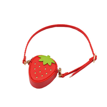 BJD Doll Accessories Strawberry Fashion Bag Mini Tweed Handbag for Doll Outfits
