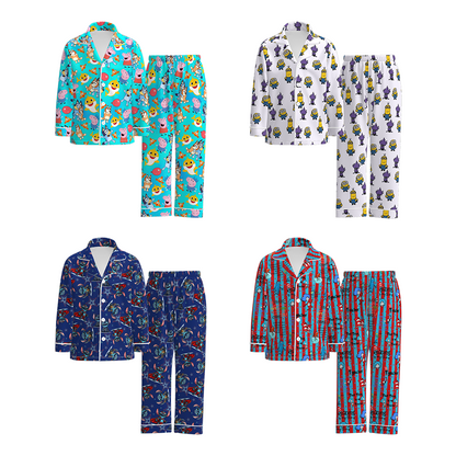 Boys Fall Bluey Cartoon Print Pajamas Pant Set