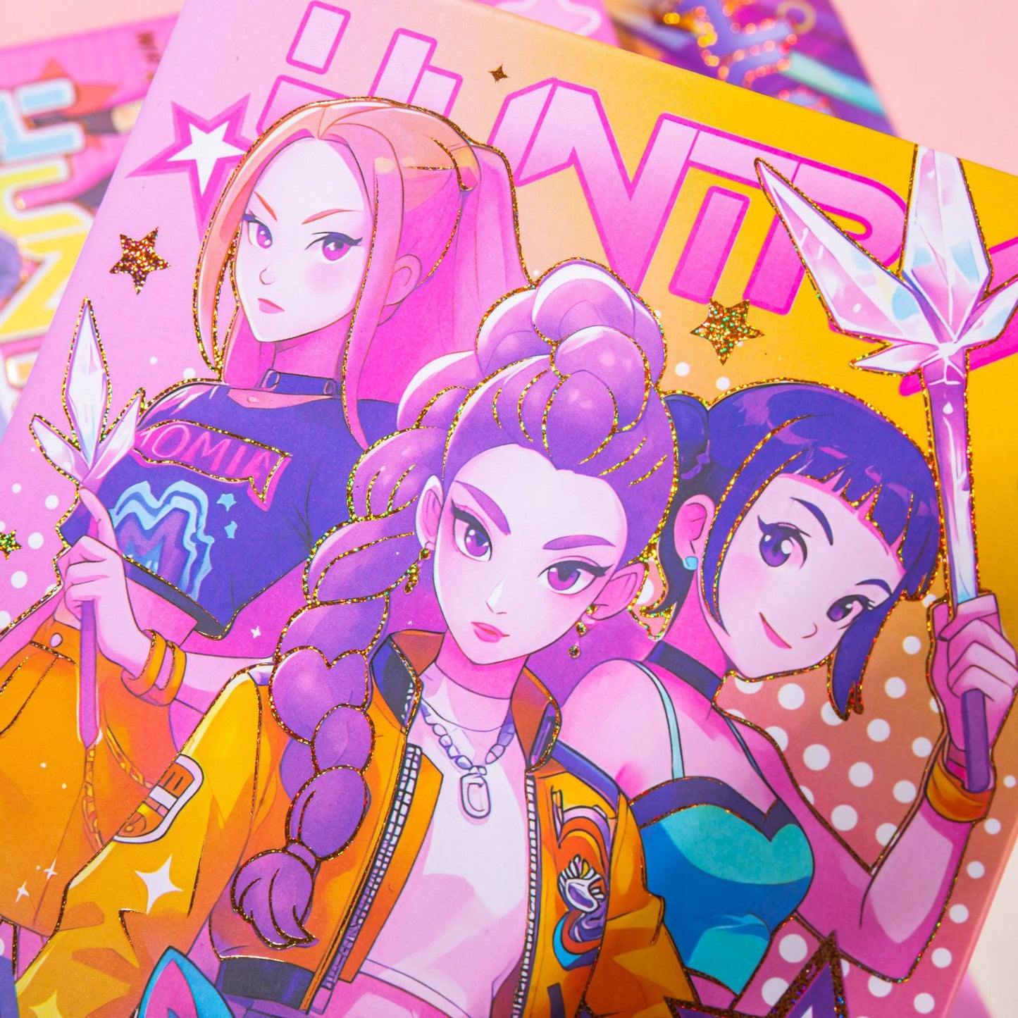 K-POP Demon Hunters Magnetic Closure Cartoon Anime Notebook 32K Bullet Journal Planner Office Supplies