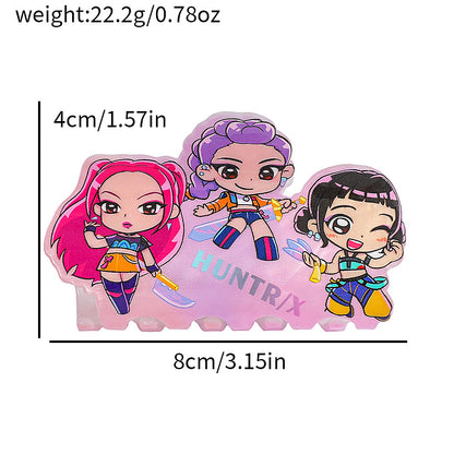 K-Pop Demon Hunters Acrylic Hair Claw Clip for Girls – Trendy Fan Merch Accessory