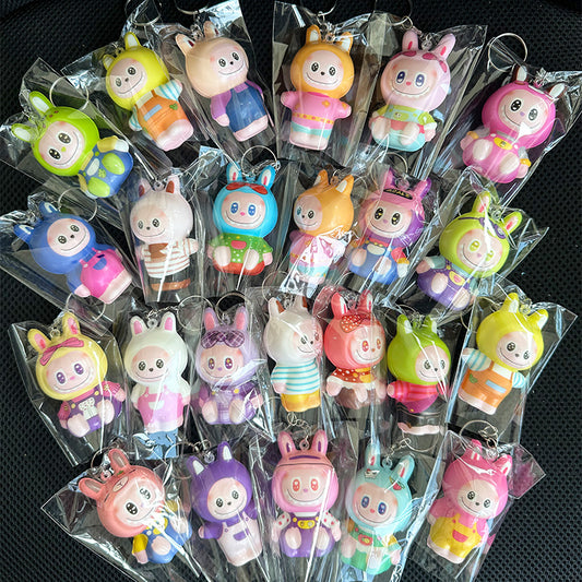 Cartoon Character Squishy Slow Rising Stress Relief Toy Keychain Pendant
