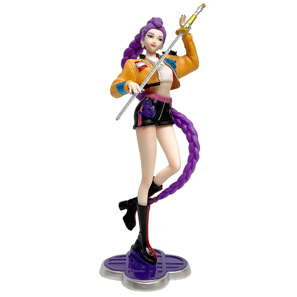 Demon Hunter Rumi Zoey Action Figure K-POP Inspired Desk Display Collectible (Blister Pack)
