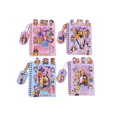 3-in-1 Spiral Notebook Set with Stickers & Memo Pad K-POP Demon Hunters Theme & Cartoon Styles