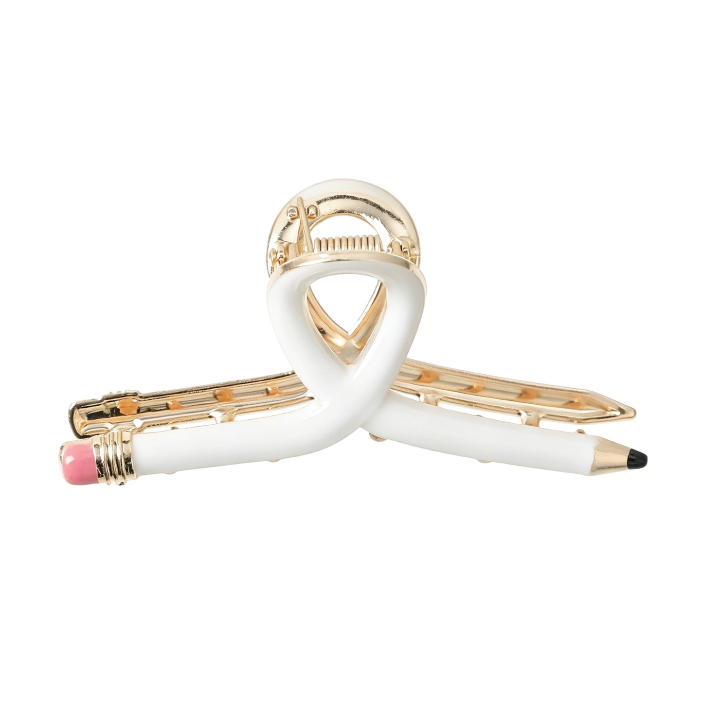 Cute Metal Pencil Hair Claw Clip – Back-to-School Gift & Creative Ponytail Holder