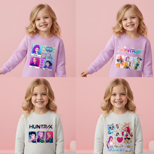 2026 Spring K-pop Demon Hunter Girls Cotton Fashion Sweatshirts Collection