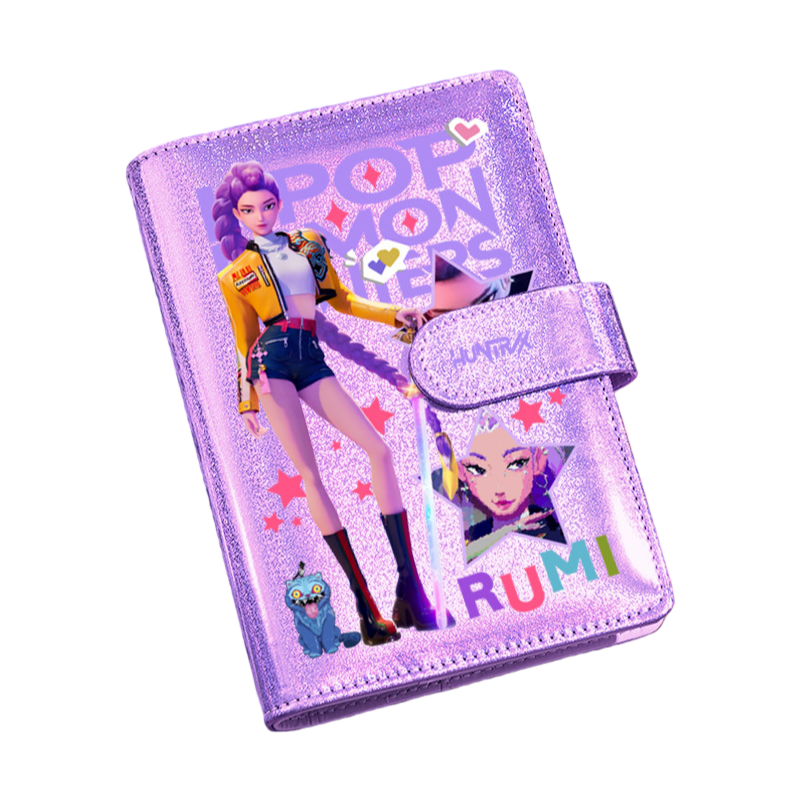 Holographic Cover Demon Hunter Binder Notebook Magnetic Closure Hardcover Journal