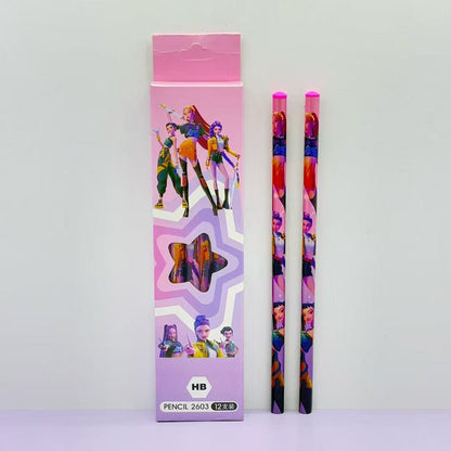 K-Pop Demon Hunter 2B Pencil Set Boxed 12-Pack Creative Merch Stationery