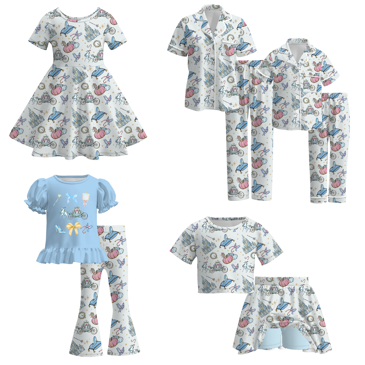 Kids Sibling Cartoon Pumpkin Print Boutique Cute Clothes