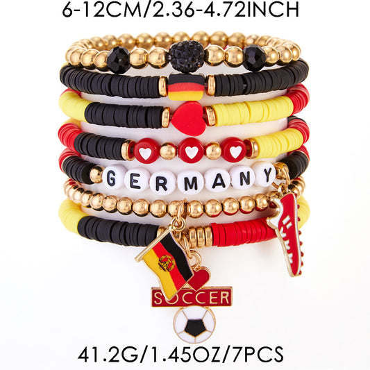 World Cup 2026 Country-Themed Bracelet Set Soccer Fan Jewelry Gift