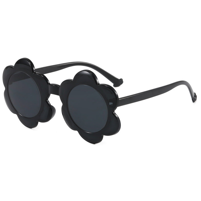 Kids One-Piece Colorful Flower Shaped Sunglasses UV Protection