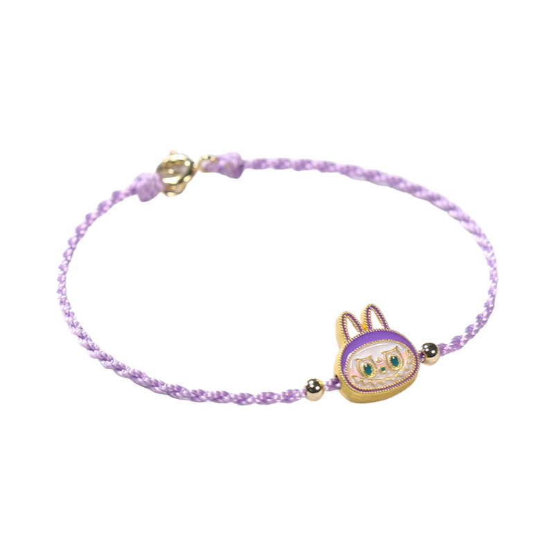 Labubu Cartoon Braided Rope Bracelet – Handmade Cute Wristband Jewelry