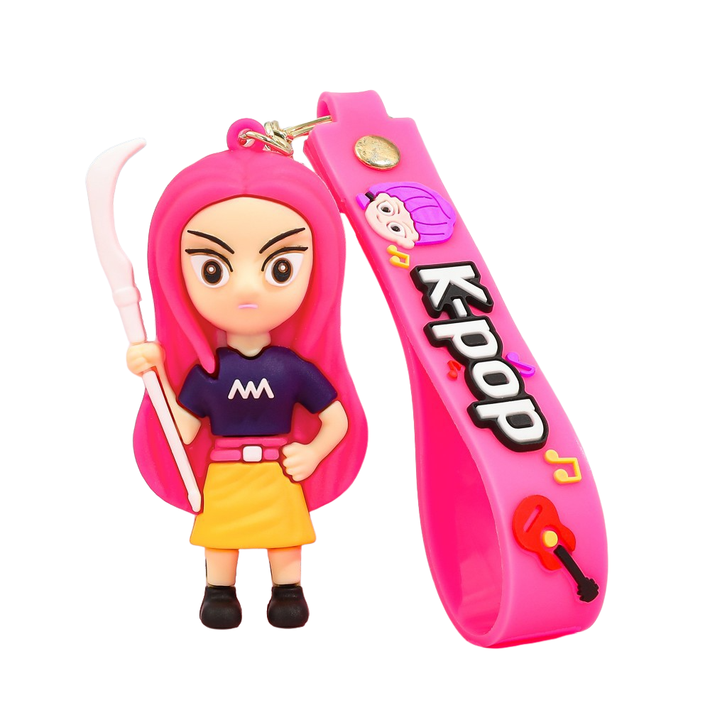 KPOP Demon Hunters Silicone Keychain – Cute Plush-Inspired Bag Charm & Accessory