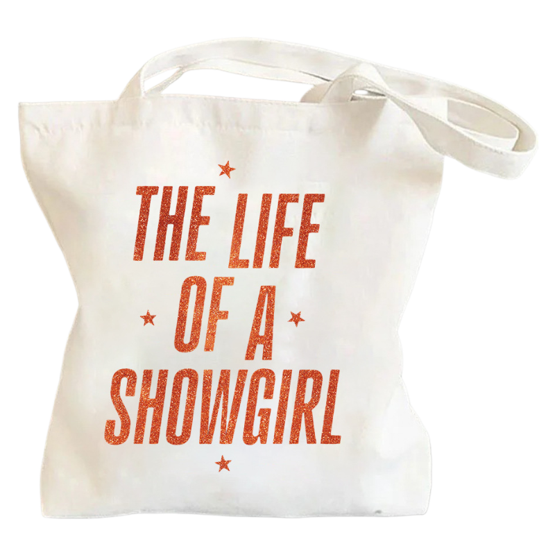 Taylor Swift “The Life of a Showgirl” Canvas Tote Bag – New Album Merch Shoulder Bag