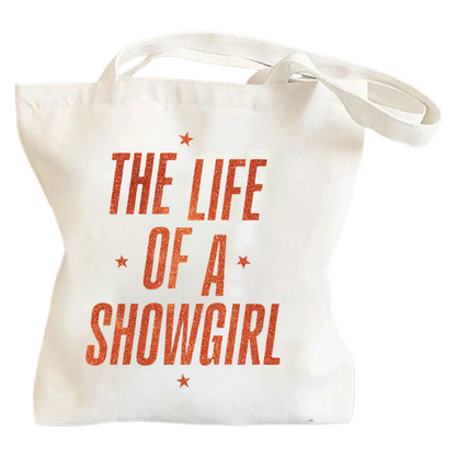 Taylor Swift “The Life of a Showgirl” Canvas Tote Bag – New Album Merch Shoulder Bag