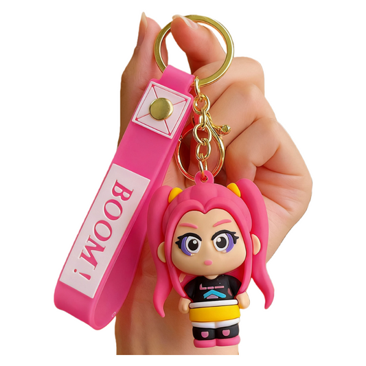 K-Pop Demon Hunters Boom Silicone Keychain Backpack Charm Trendy Merchandise