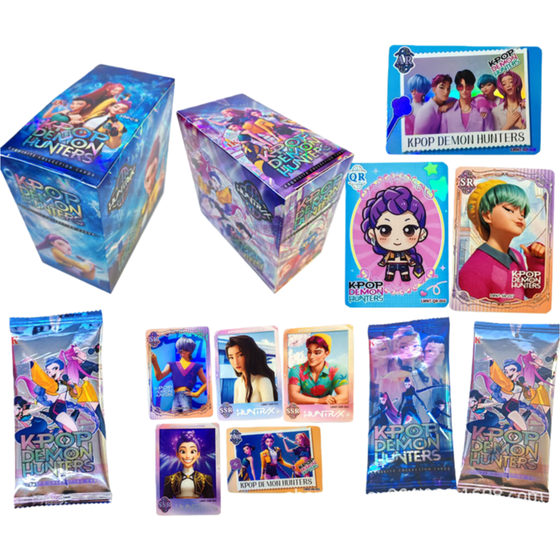 K-Pop Demon Hunter Holographic Trading Cards – Mystery Pack Box with 30 Booster Packs