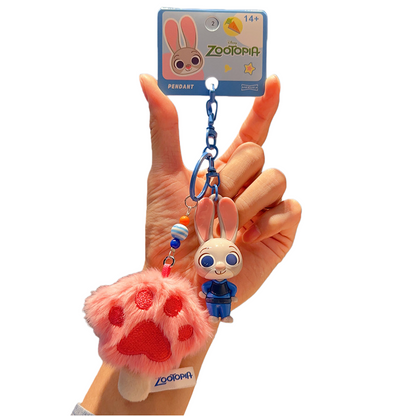 Zootopia Judy Hopps & Nick Wilde Plush Keychain Cute Bag Charm & Phone Accessory