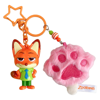 Zootopia Judy Hopps & Nick Wilde Plush Keychain Cute Bag Charm & Phone Accessory