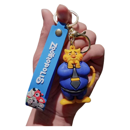 Zootopia 2 Silicone Keychain Nick Judy Adorable Cartoon Bag Charm & Keyring