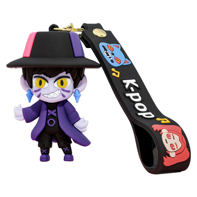 New K-Pop Demon Hunters Silicone Keychain Backpack Charm Trendy Merchandise