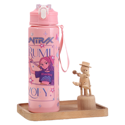 K-POP Demon Hunter Kid’s Straw Water Cup Portable Plastic Drinking Bottle 24Oz