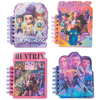 KPOP Demon Hunters Mini Notebooks – 4pcs Cute Pocket Notebook Set for School & Office