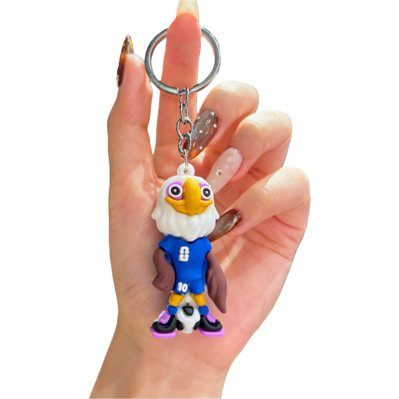 2026 World Cup Mascot Keychain Mexico USA Canada Soccer Fan Souvenir Pendant Memorabilia Bag Charm