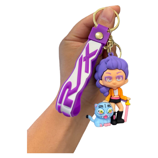 K-Pop Demon Hunters Saja Boys Silicone Keychain Backpack Charm Trendy Merchandise