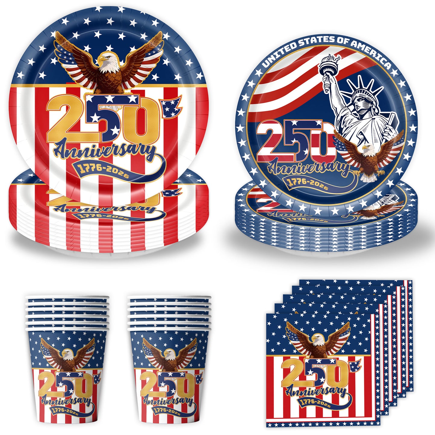 4th Of July Party Supplies Themed Tableware and Decorations