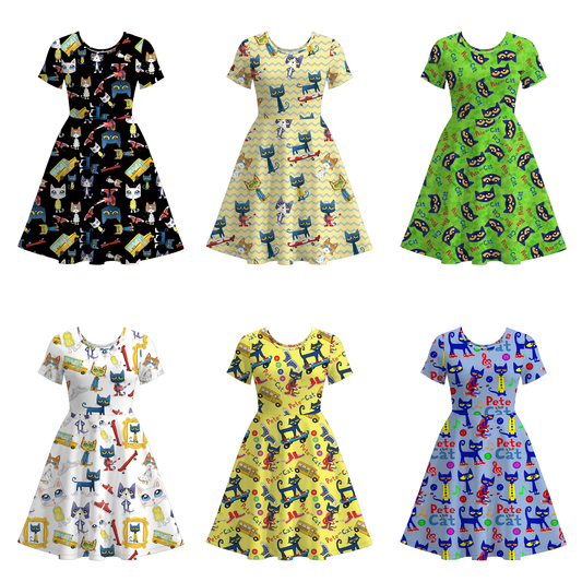 Adult Women Pete The Cat Print Dress